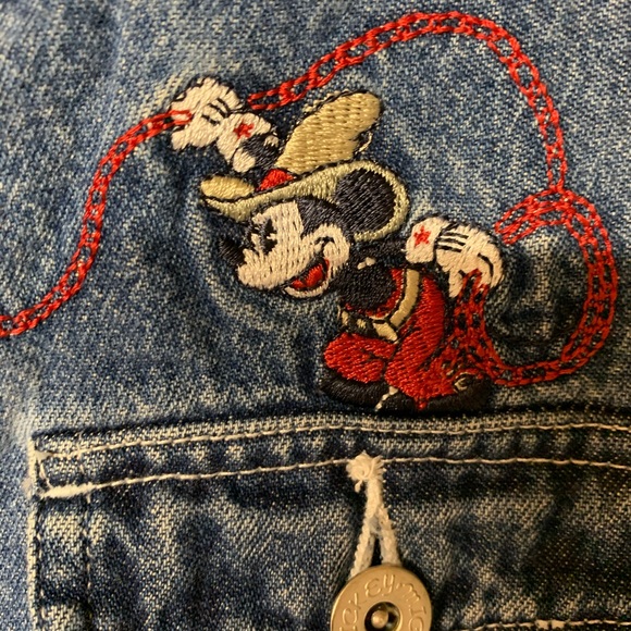 Sold vtg 90s Mickey Mouse Cowboy Mickey overalls - Picture 16 of 16